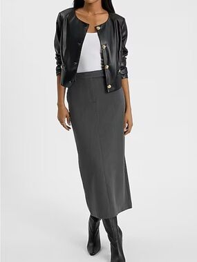 🩶🪽 Express Gray Editor Maxi Skirt 🩶